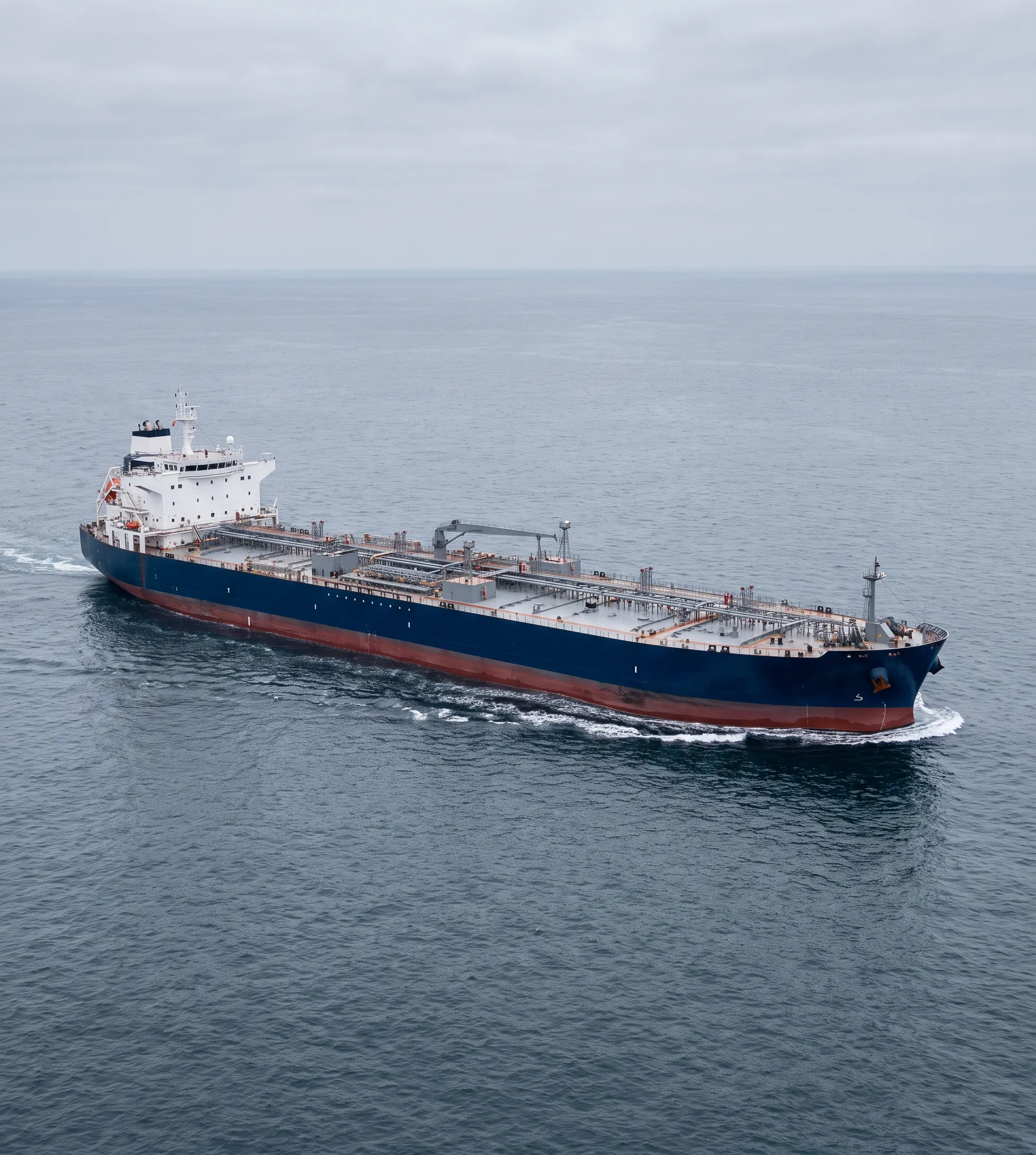 Aframax crude oil tanker under way, prospective acquisition target